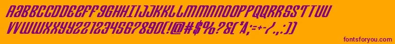 Шрифт Departmenthboldital – фиолетовые шрифты на оранжевом фоне