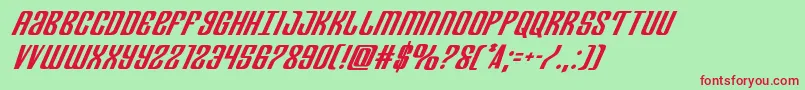 Departmenthboldital Font – Red Fonts on Green Background