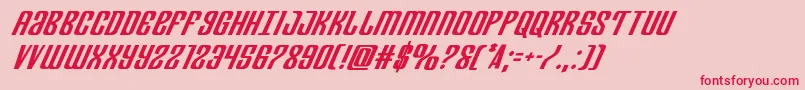 Departmenthboldital Font – Red Fonts on Pink Background