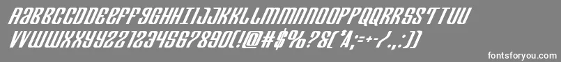 Departmenthboldital-Schriftart – Weiße Schriften auf grauem Hintergrund
