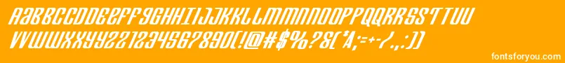 Departmenthboldital Font – White Fonts on Orange Background