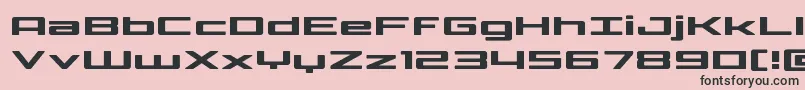 フォントPhoenicialowercaseexpand – ピンクの背景に黒い文字