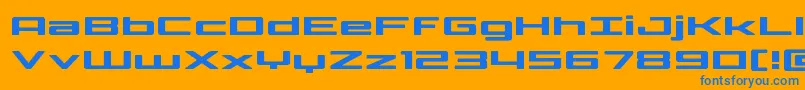 Phoenicialowercaseexpand Font – Blue Fonts on Orange Background