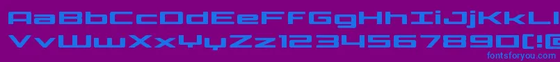 Phoenicialowercaseexpand-fontti – siniset fontit violetilla taustalla