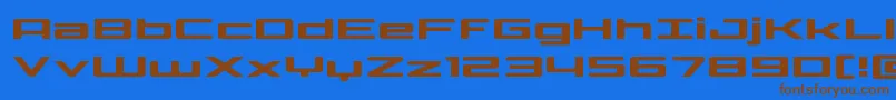 Шрифт Phoenicialowercaseexpand – коричневые шрифты на синем фоне
