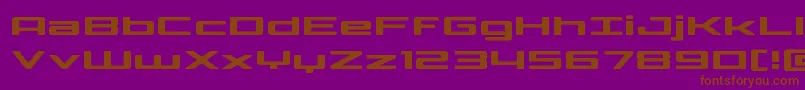 フォントPhoenicialowercaseexpand – 紫色の背景に茶色のフォント