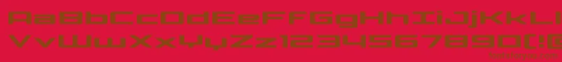 フォントPhoenicialowercaseexpand – 赤い背景に茶色の文字