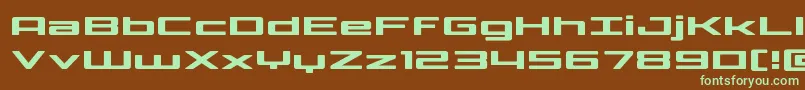 Phoenicialowercaseexpand Font – Green Fonts on Brown Background