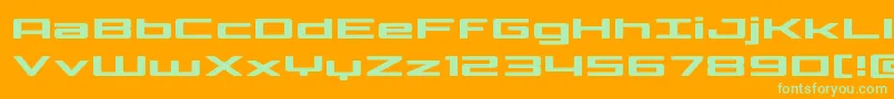 Phoenicialowercaseexpand Font – Green Fonts on Orange Background