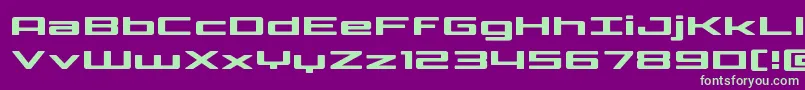 フォントPhoenicialowercaseexpand – 紫の背景に緑のフォント