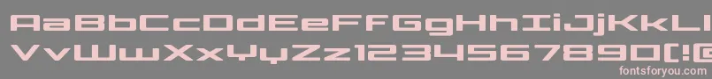 フォントPhoenicialowercaseexpand – 灰色の背景にピンクのフォント