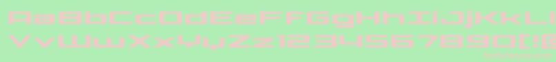 フォントPhoenicialowercaseexpand – 緑の背景にピンクのフォント