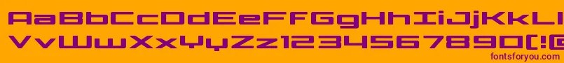 Phoenicialowercaseexpand-Schriftart – Violette Schriften auf orangefarbenem Hintergrund