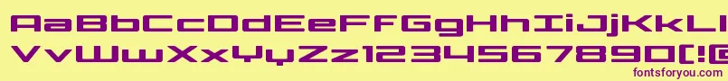 Phoenicialowercaseexpand Font – Purple Fonts on Yellow Background