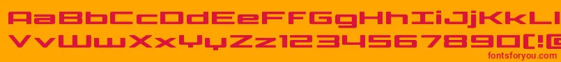 Phoenicialowercaseexpand Font – Red Fonts on Orange Background