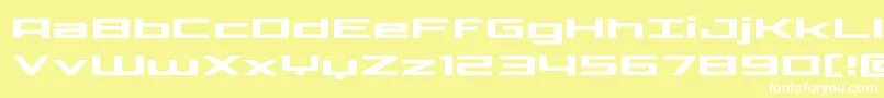 Phoenicialowercaseexpand-fontti – valkoiset fontit keltaisella taustalla