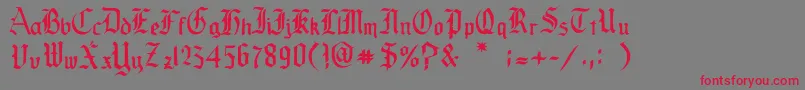 OldeCriltFree Font – Red Fonts on Gray Background
