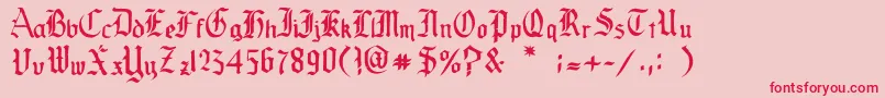 OldeCriltFree Font – Red Fonts on Pink Background