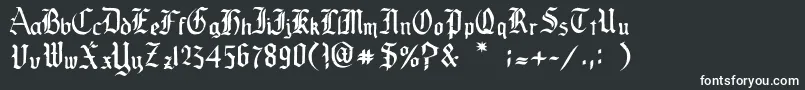 OldeCriltFree Font – White Fonts on Black Background