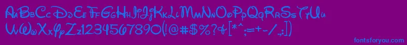 Wds052801 Font – Blue Fonts on Purple Background