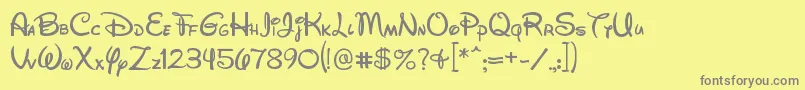 Wds052801 Font – Gray Fonts on Yellow Background
