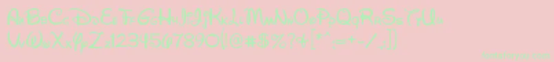 Wds052801 Font – Green Fonts on Pink Background