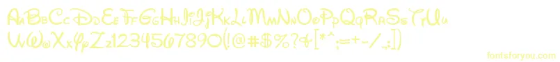 Шрифт Wds052801 – жёлтые шрифты