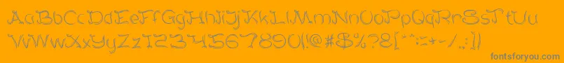 SeratKayu-Schriftart – Graue Schriften auf orangefarbenem Hintergrund