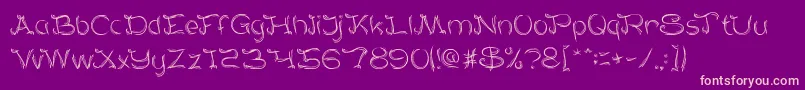 SeratKayu Font – Pink Fonts on Purple Background