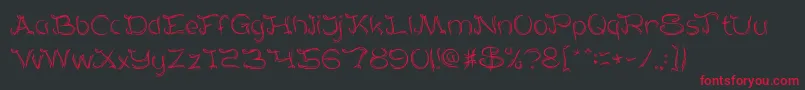 SeratKayu Font – Red Fonts on Black Background