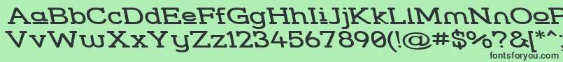 フォントStresuwr – 緑の背景に黒い文字