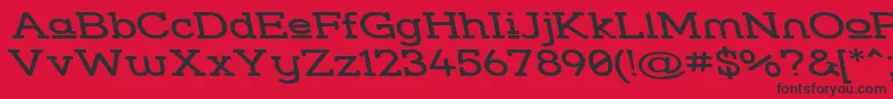 Stresuwr Font – Black Fonts on Red Background