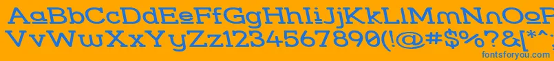 フォントStresuwr – オレンジの背景に青い文字