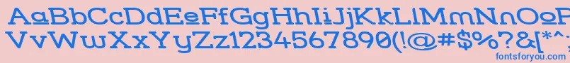 Stresuwr Font – Blue Fonts on Pink Background
