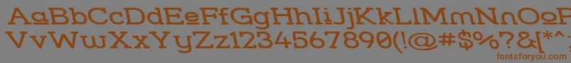 Stresuwr Font – Brown Fonts on Gray Background
