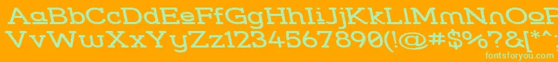 Stresuwr Font – Green Fonts on Orange Background