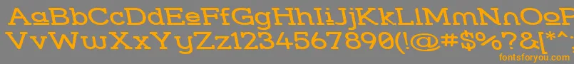 Stresuwr Font – Orange Fonts on Gray Background