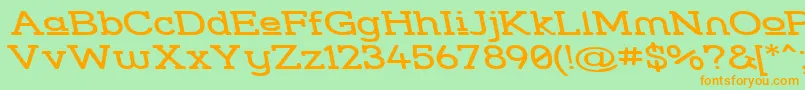 Stresuwr Font – Orange Fonts on Green Background