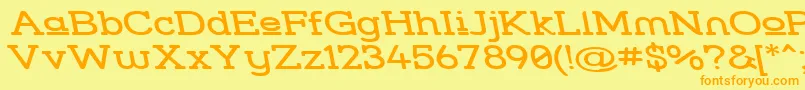 Stresuwr Font – Orange Fonts on Yellow Background