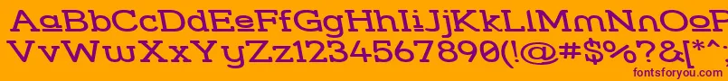 Stresuwr Font – Purple Fonts on Orange Background