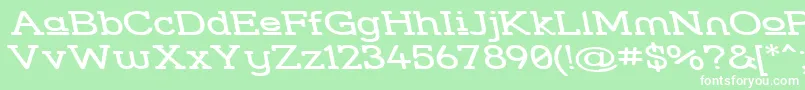Stresuwr Font – White Fonts on Green Background