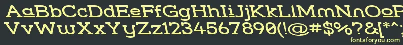 Stresuwr Font – Yellow Fonts on Black Background
