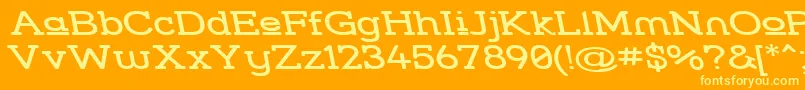 Stresuwr Font – Yellow Fonts on Orange Background