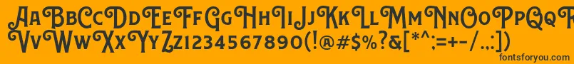 フォントCanistedemoSemibold – 黒い文字のオレンジの背景