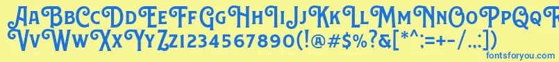 CanistedemoSemibold Font – Blue Fonts on Yellow Background