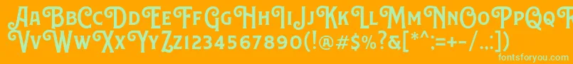 CanistedemoSemibold Font – Green Fonts on Orange Background