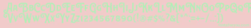 CanistedemoSemibold-Schriftart – Grüne Schriften auf rosa Hintergrund