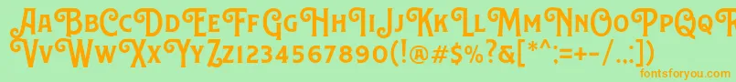 More about CanistedemoSemibold Font CanistedemoSemibold Font – Orange Fonts on Green Background