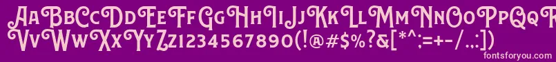 フォントCanistedemoSemibold – 紫の背景にピンクのフォント