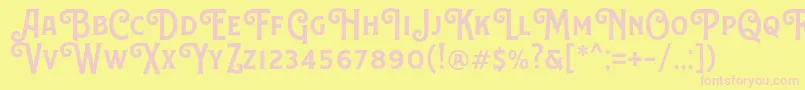 CanistedemoSemibold Font – Pink Fonts on Yellow Background